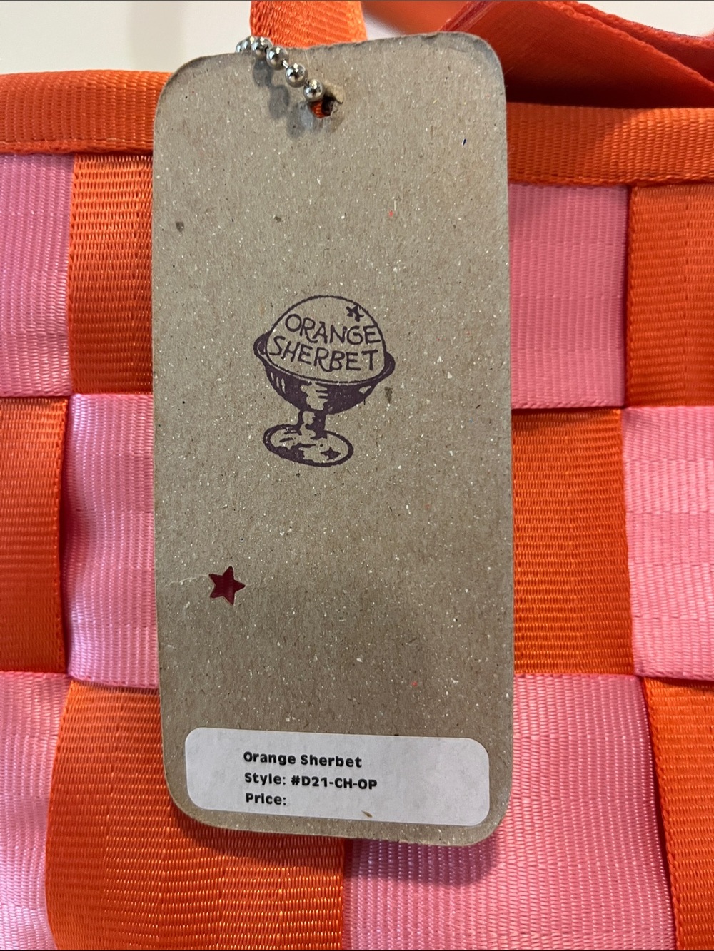 Harveys The Original Seatbelt Bag Orange Sherbet Woven Bag Ltd Edition - Picture 5 of 13